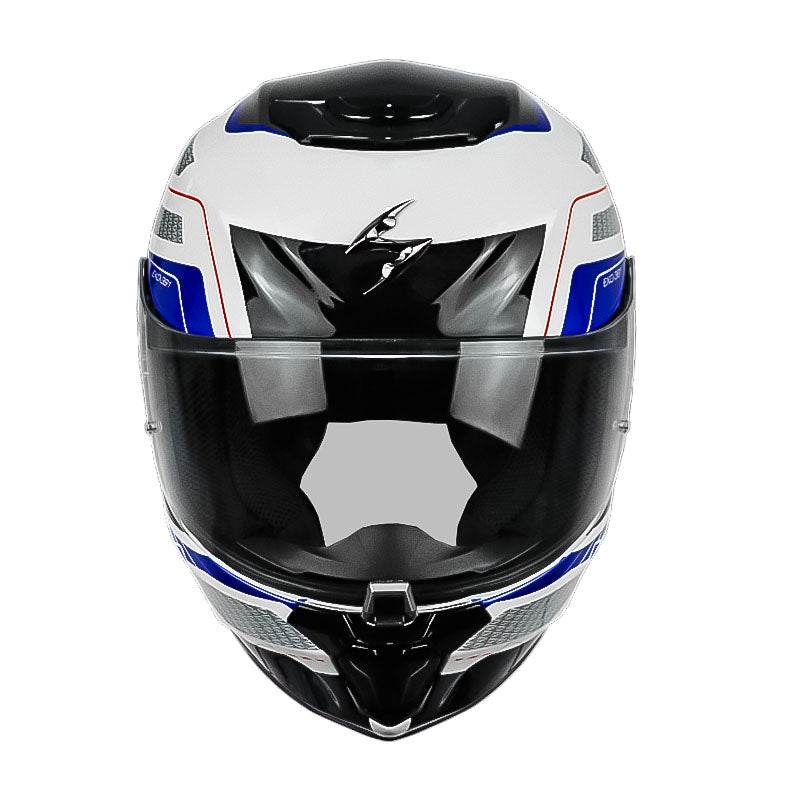 Casco Scorpion Exo-391 Leo Blanco Azul