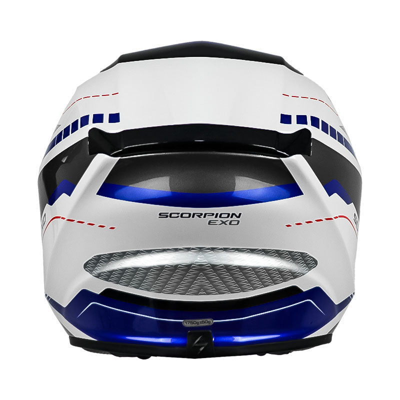 Casco Scorpion Exo-391 Leo Blanco Azul