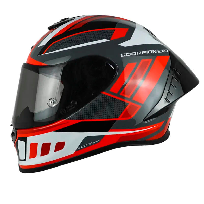 Casco Scorpion Exo-R1 Evo ll Air V Gris Blanco Rojo