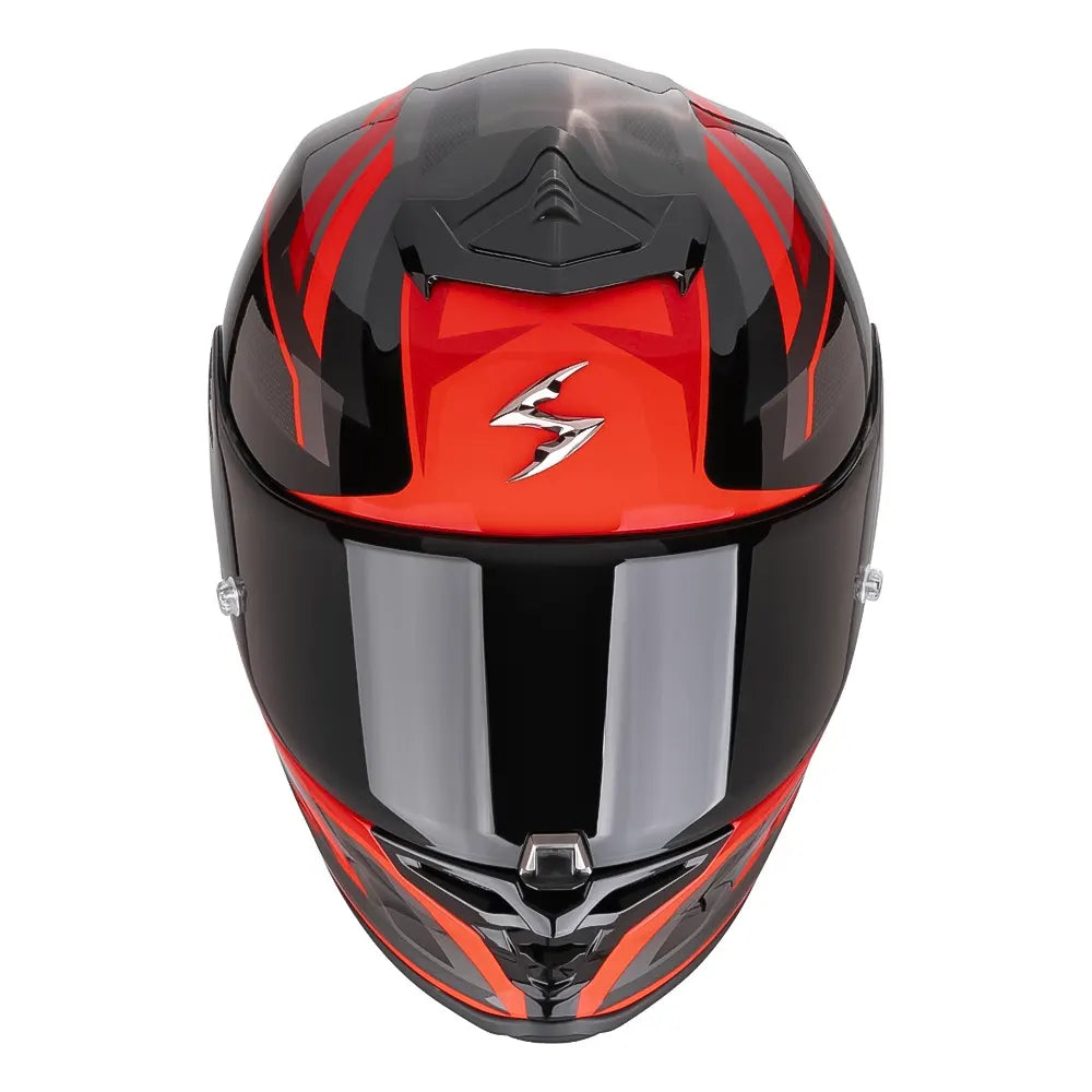 Casco Scorpion Exo-R1 Evo ll Vital Negro Silver Rojo