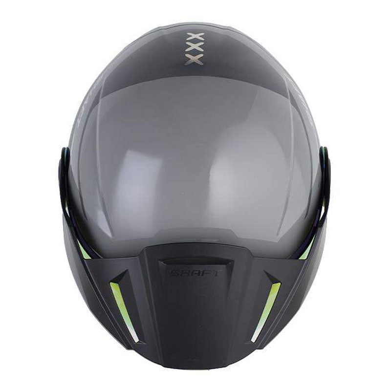 Casco Shaft 212 Reverb Gris Holografico Silver Visor Revo Rojo