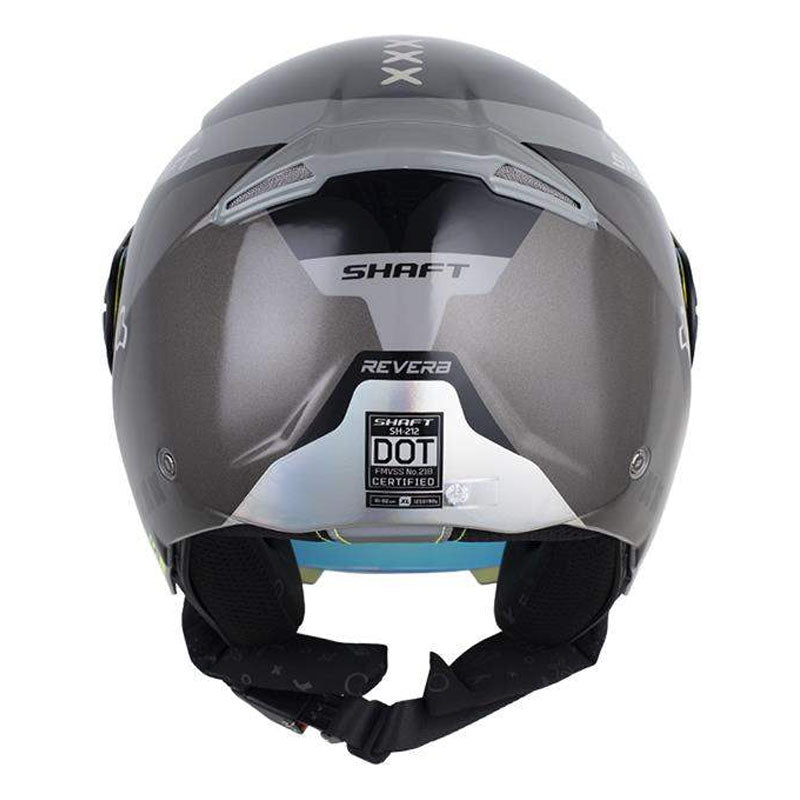 Casco Shaft 212 Reverb Gris Holografico Silver Visor Revo Rojo