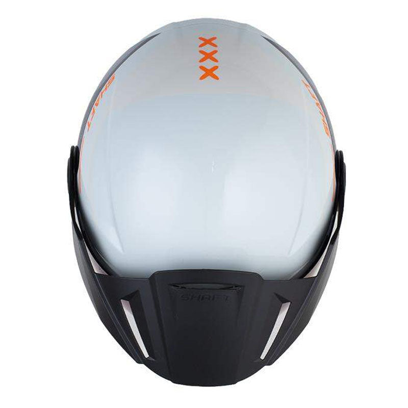 Casco Shaft 212 Reverb Gris Naranja Neon Visor Iridium Azul