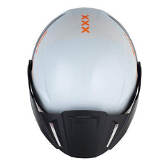 Casco Shaft 212 Reverb Gris Naranja Neon Visor Iridium Azul