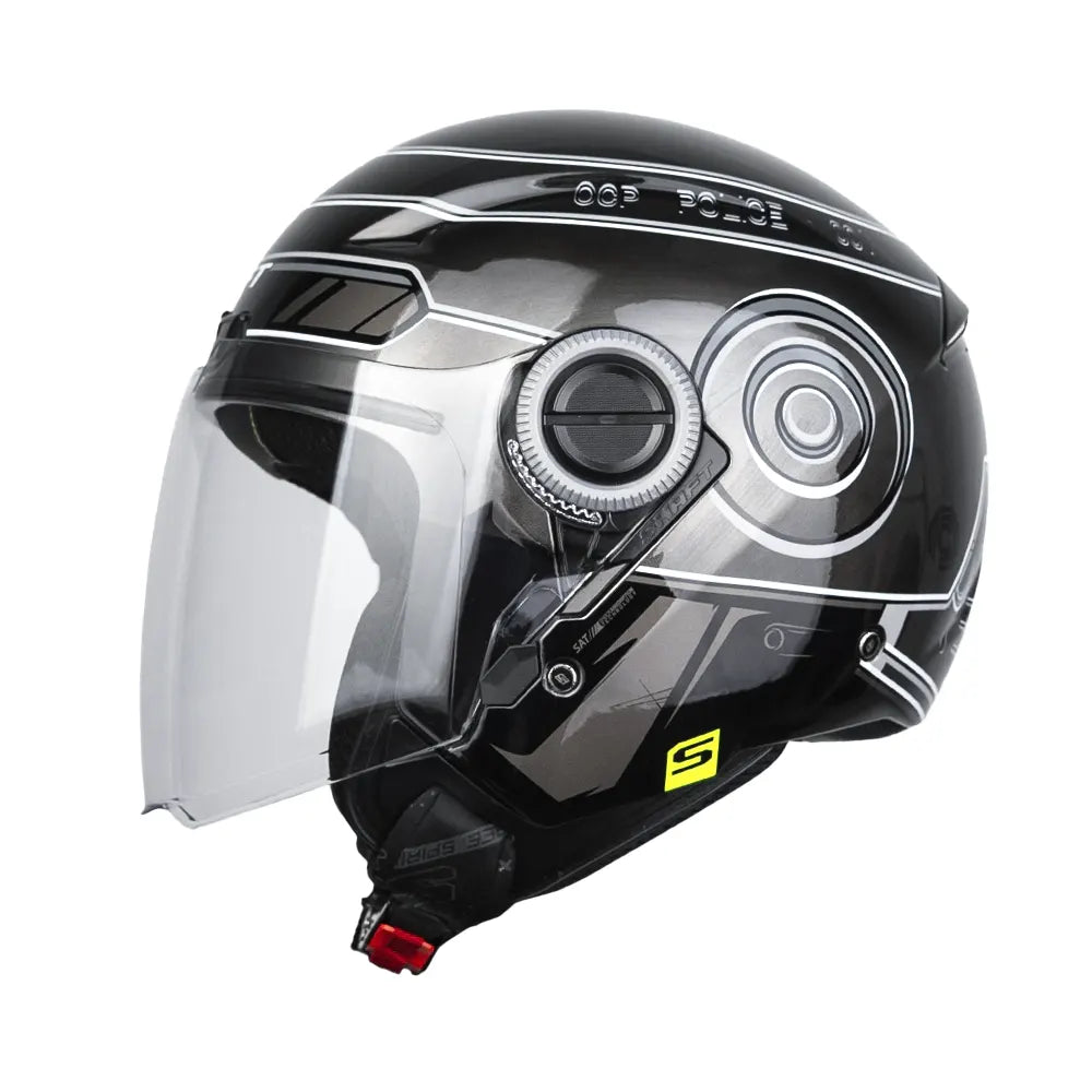Casco Shaft 212 Robocop Gris Metálico Gris