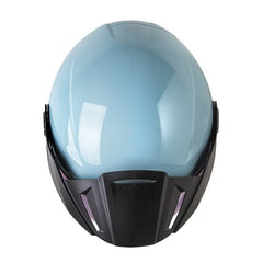 Casco Shaft 212 Solid Azul Blanco Visor Iridium Azul
