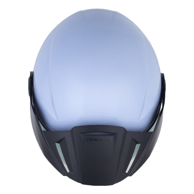 Casco Shaft 212 Solid Azul Claro Blanco Visor Revo Morado
