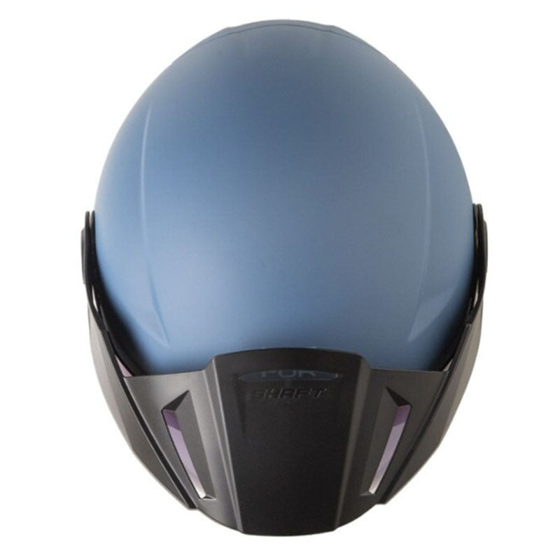 Casco Shaft 212 Solid Azul Gris Visor Iridium Azul