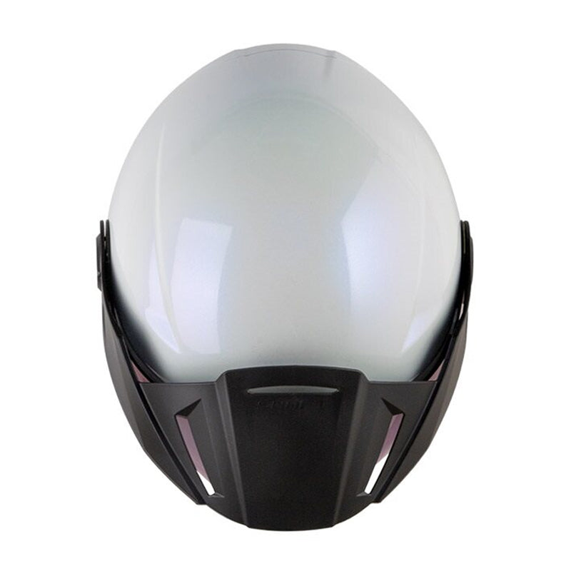 Casco Shaft 212 Solid Camaleon Blanco Visor Iridium Azul