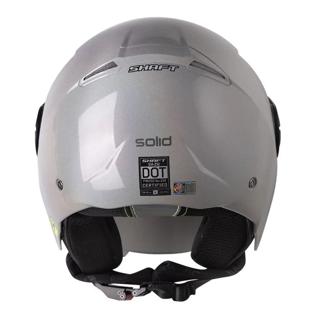 Casco Shaft 212 Solid Camaleon Gris Visor Iridium Azul
