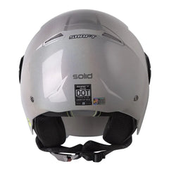 Casco Shaft 212 Solid Camaleon Gris Visor Iridium Azul