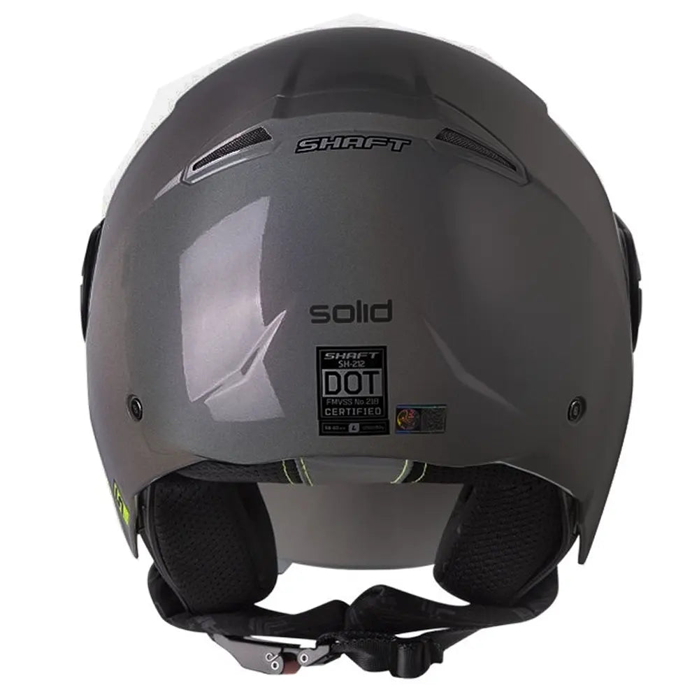 Casco Shaft 212 Solid Camaleón Silver Visor Iridium Azul