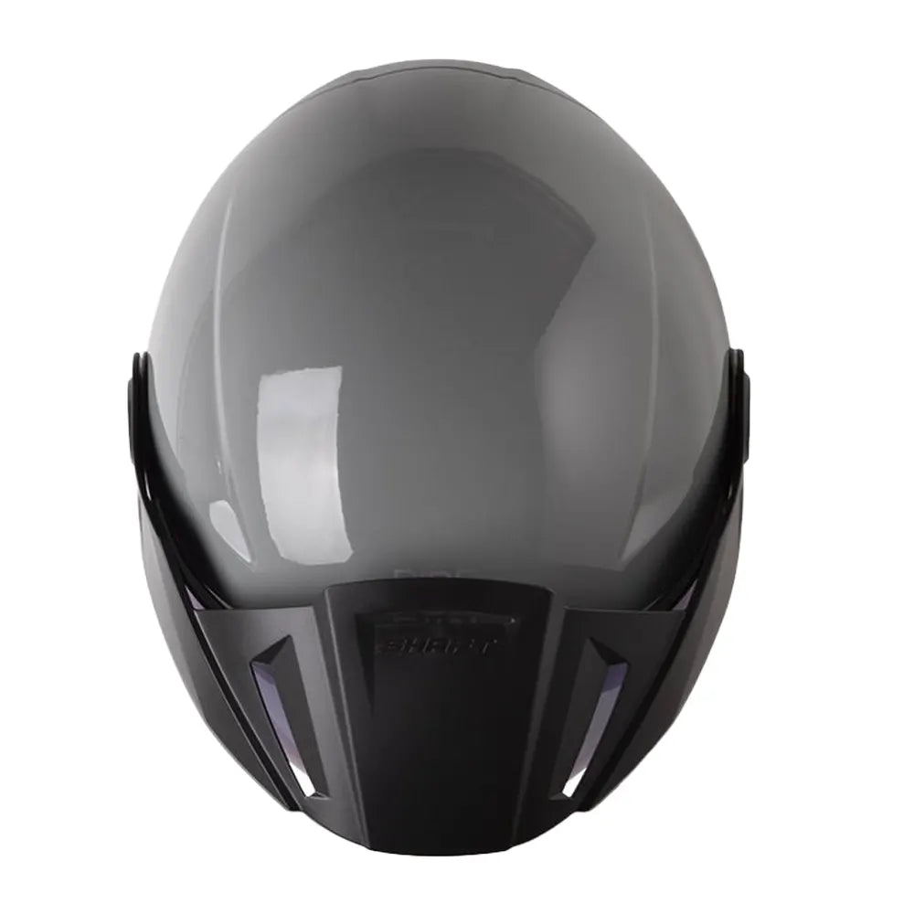 Casco Shaft 212 Solid Gris Silver Visor Iridium Azul