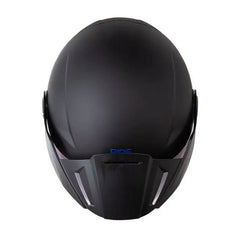 Casco Shaft 212 Solid Negro Azul Visor Iridium Azul