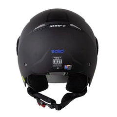 Casco Shaft 212 Solid Negro Azul Visor Iridium Azul