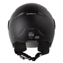 Casco Shaft 212 Solid Negro Gris Oscuro Visor Iridium Azul
