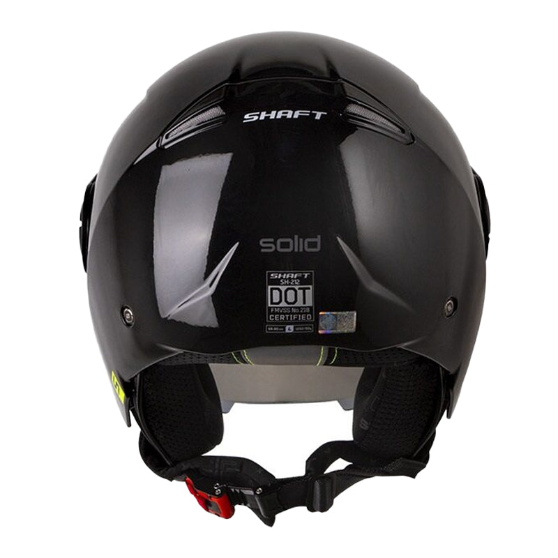 Casco Shaft 212 Solid Negro Gris Visor Iridium Azul