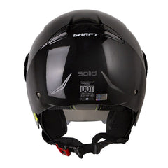 Casco Shaft 212 Solid Negro Gris Visor Iridium Azul