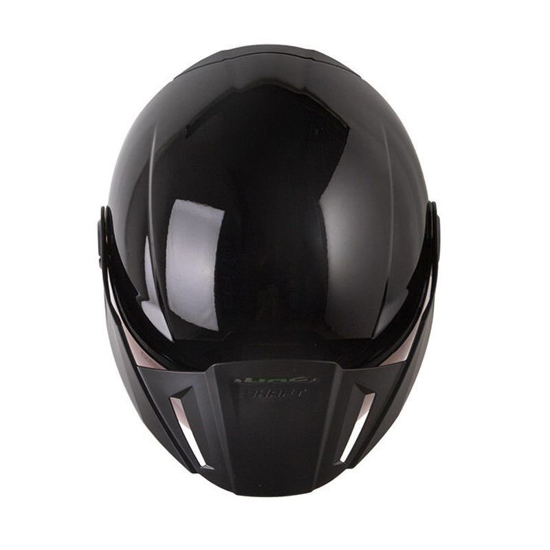 Casco Shaft 212 Solid Negro Gris Visor Iridium Azul
