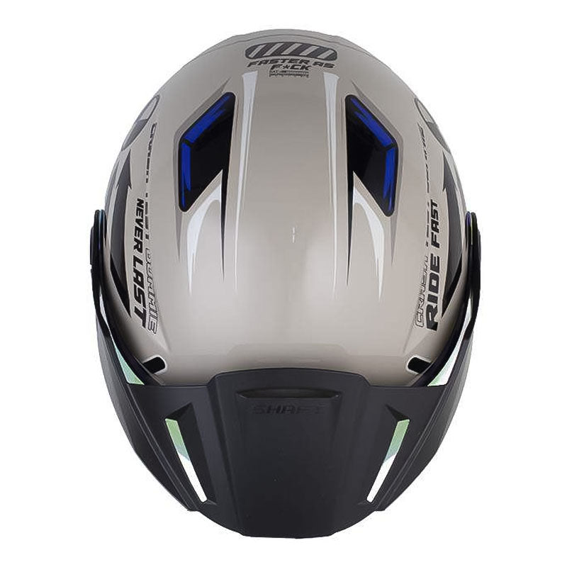 Casco Shaft 212 Spring Head Arena Azul Visor Revo Rojo