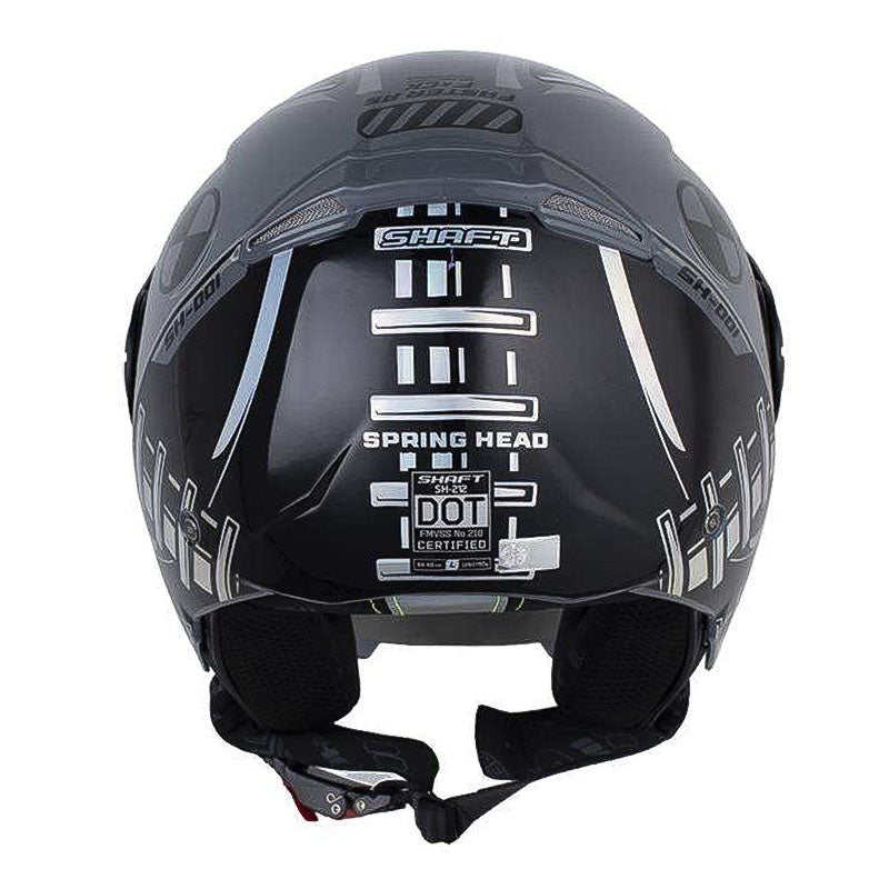 Casco Shaft 212 Spring Head Gris Holografico Silver Visor Iridium Azul