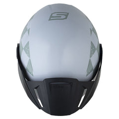 Casco Shaft 212 Tremble Azul Claro Azul Oscuro Visor Iridium Dorado