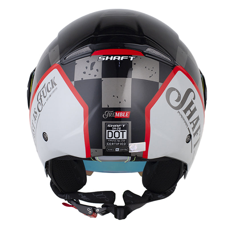 Casco Shaft 212 Tremble Negro Rojo Visor Revo Rojo