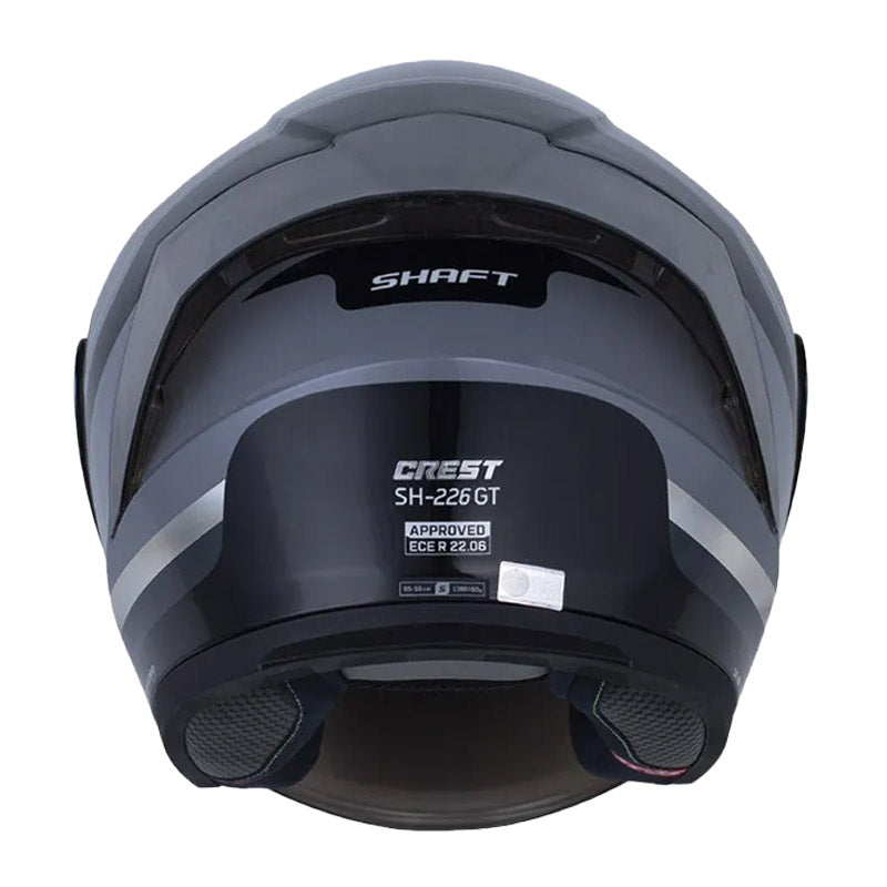 Casco Shaft 226 Gt Crest Gris Oscuro Holografico Silver Visor Iridium Silver