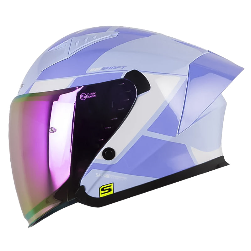 Casco Shaft 226 Gt Parker Azul Morado Visor Revo Morado