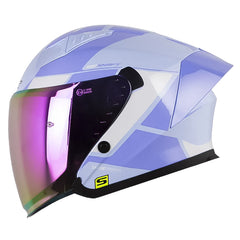 Casco Shaft 226 Gt Parker Azul Morado Visor Revo Morado