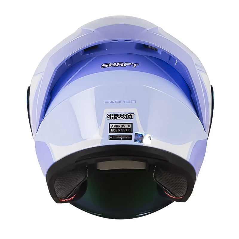Casco Shaft 226 Gt Parker Azul Morado Visor Revo Morado