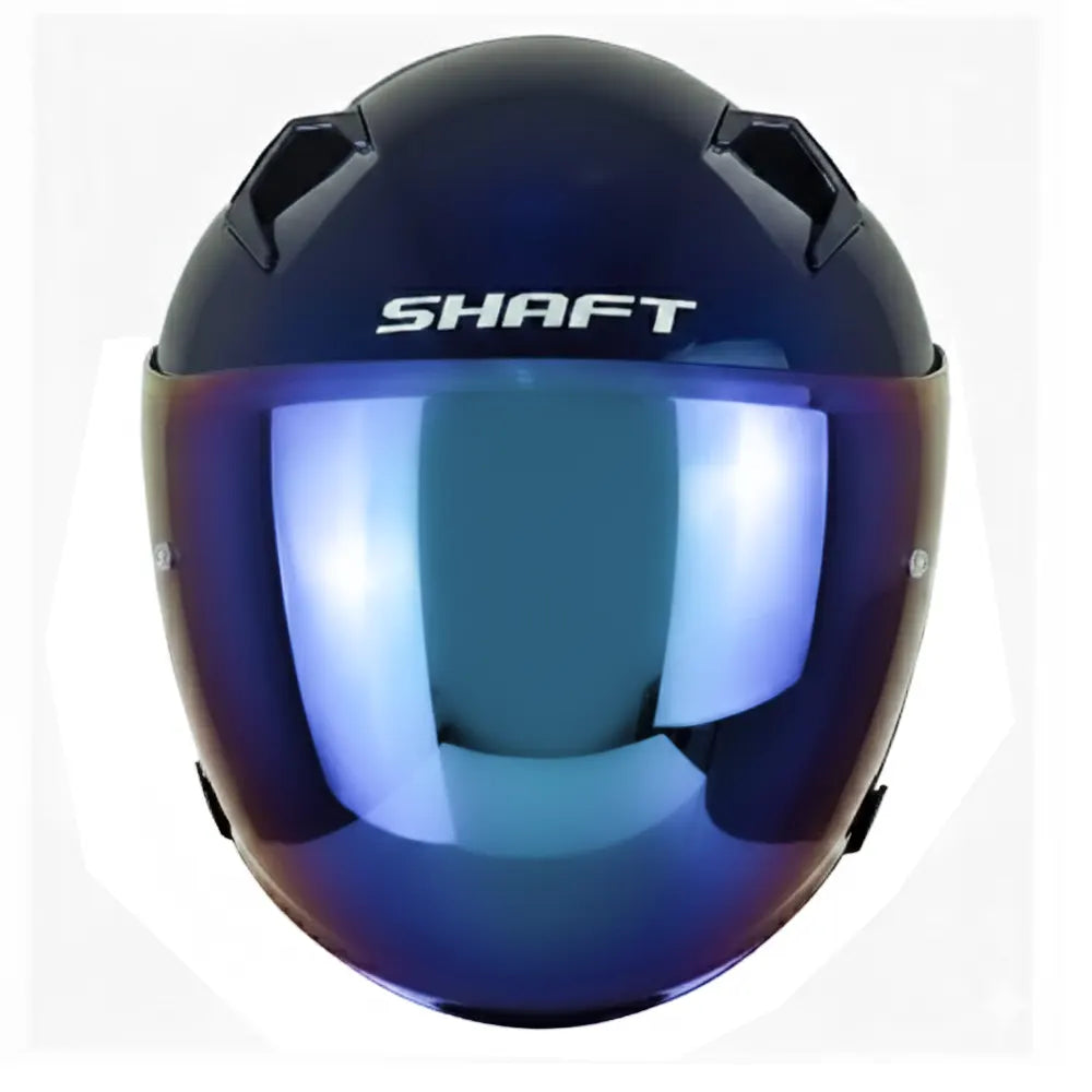 Casco Shaft 226 Gt Solid Azul Metálico Silver Visor Iridium Azul