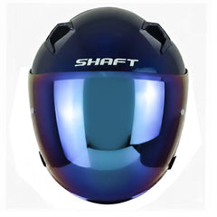 Casco Shaft 226 Gt Solid Azul Metálico Silver Visor Iridium Azul