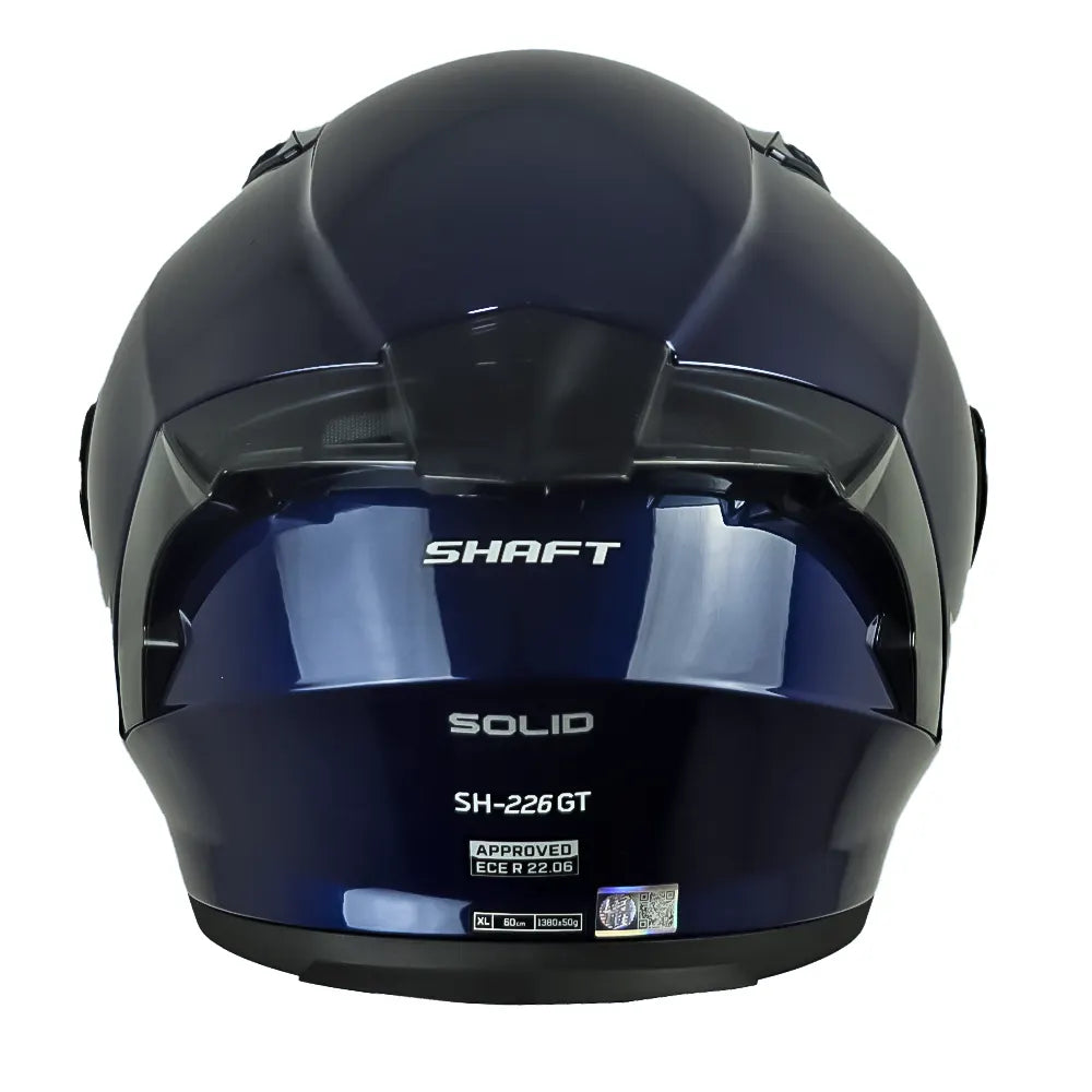 Casco Shaft 226 Gt Solid Azul Metálico Silver Visor Iridium Azul