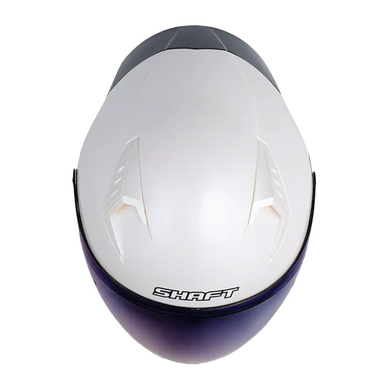 Casco Shaft 226 Gt Solid Blanco Gris Oscuro Visor Iridium Azul