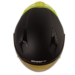 Casco Shaft 226 Gt Solid Negro Amarillo Neon