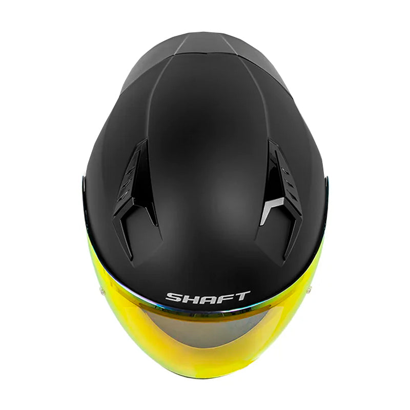 Casco Shaft 226 Gt Solid Negro Rojo Visor Revo Rojo