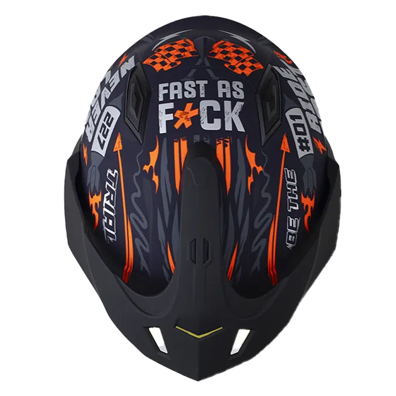 Casco Shaft 227 Trial Rush Azul Oscuro Silver Visor Revo Rojo