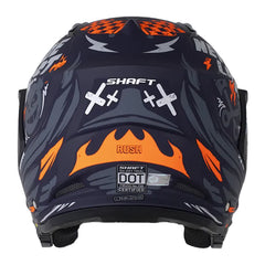 Casco Shaft 227 Trial Rush Azul Oscuro Silver Visor Revo Rojo