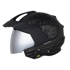 Casco Shaft 227 Trial Rush Gris Negro Oscuro Visor Iridium Silver