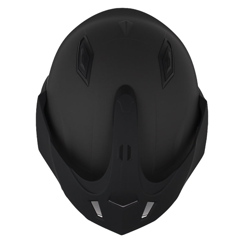 Casco Shaft 227 Trial Solid Gris Oscuro Visor Iridium Azul