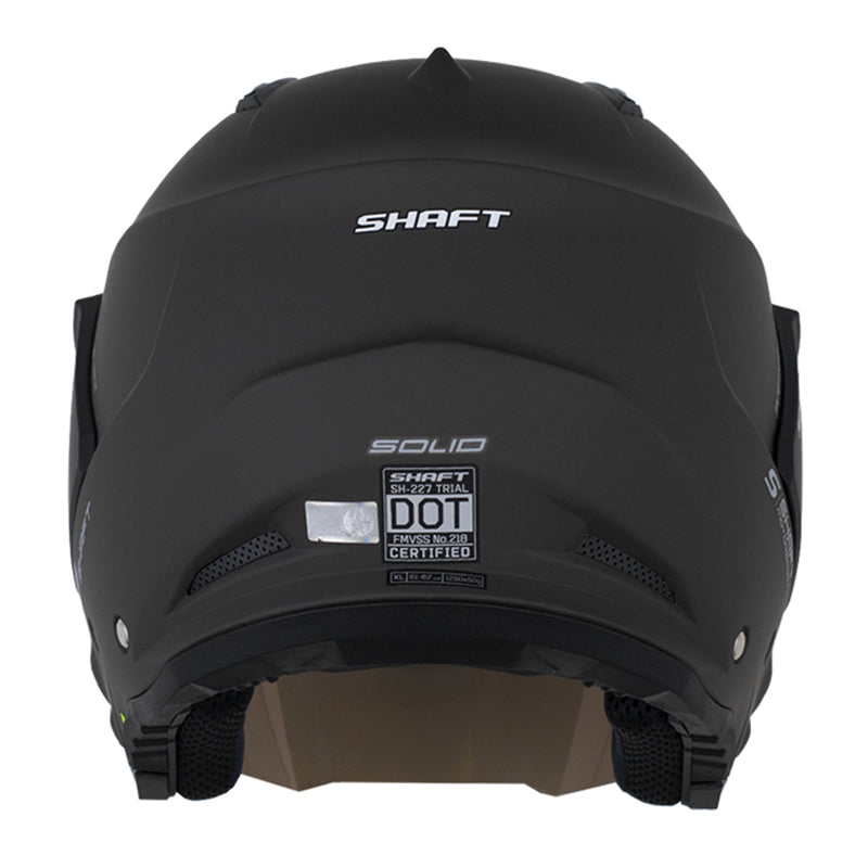 Casco Shaft 227 Trial Solid Gris Oscuro Visor Iridium Azul