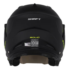 Casco Shaft 227 Trial Solid Negro Amarillo Visor Iridium Azul