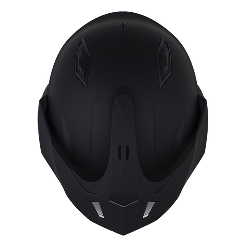 Casco Shaft 227 Trial Solid Negro Azul Visor Iridium Azul