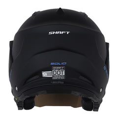 Casco Shaft 227 Trial Solid Negro Azul Visor Iridium Azul