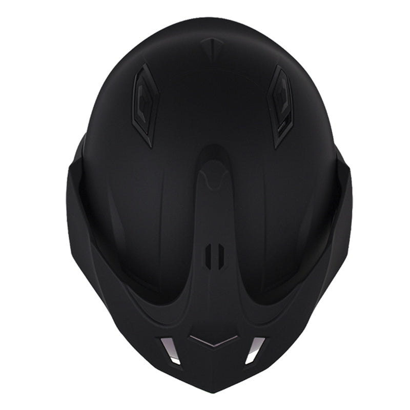 Casco Shaft 227 Trial Solid Negro Gris Oscuro Visor Iridium Azul