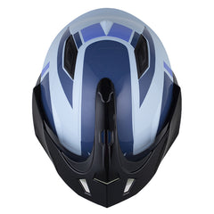 Casco Shaft 227 Trial Straiker Azul Claro Visor Revo Morado