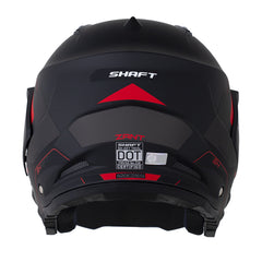 Casco Shaft 227 Trial Zant Negro Rojo Visor Iridium Azul