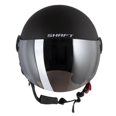 Casco Shaft 236 Roma Solid Gris Silver Visor Iridium Plateado