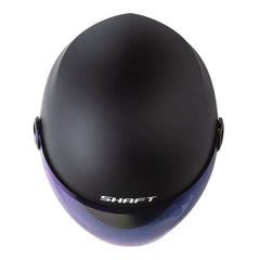 Casco Shaft 236 Roma Solid Negro Azul Visor Iridium Azul